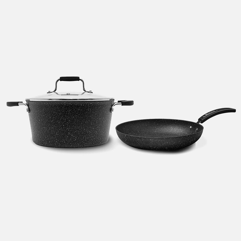 The Rock Casserole 4.7 L with Bonus Frying Pan 24 cm by Starfrit