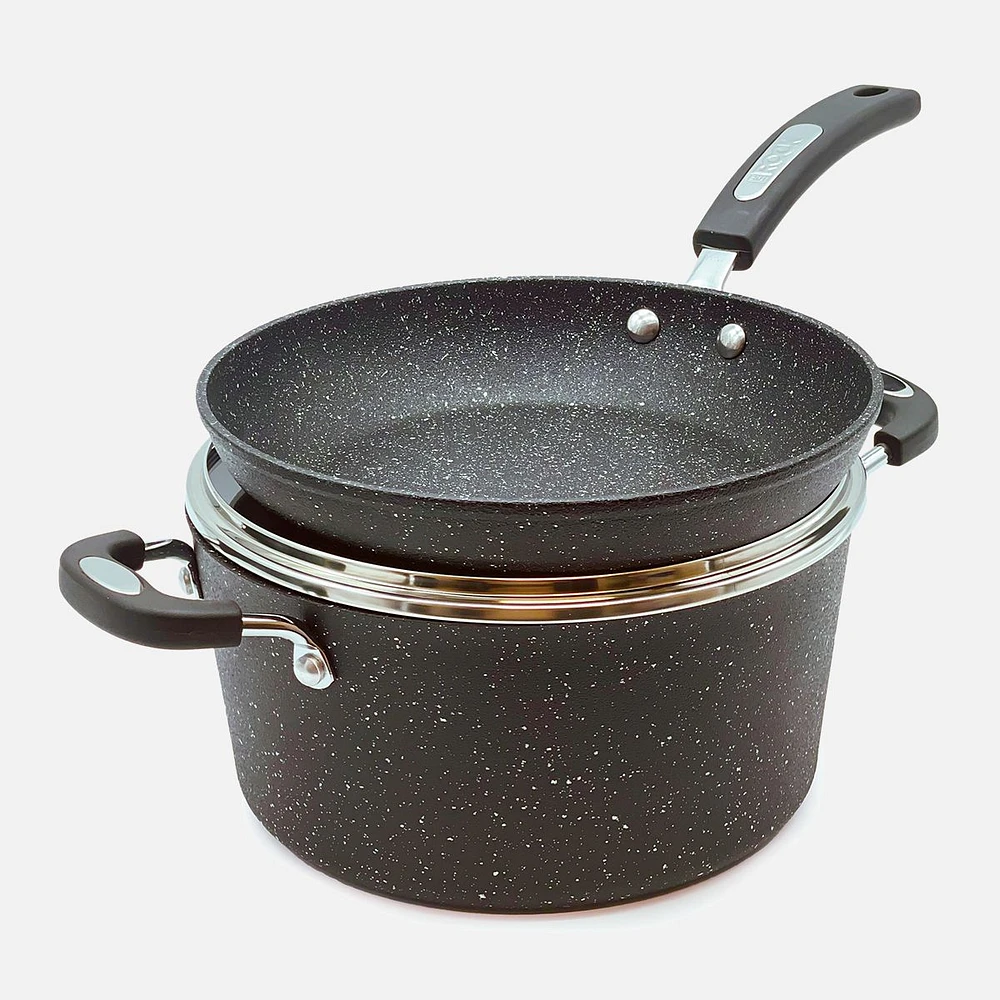 The Rock Casserole 4.7 L with Bonus Frying Pan 24 cm by Starfrit