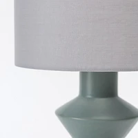 Suzanne Ceramic Table Lamp with Eight Shaped Base - Grey