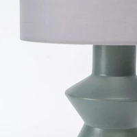 Suzanne Ceramic Table Lamp with Eight Shaped Base - Grey