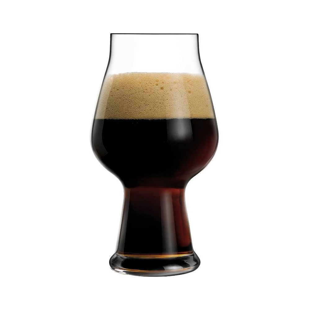 Ensemble de 2 verres à bière stout « Birrateque » par Luigi Bormiolide - 600 ml