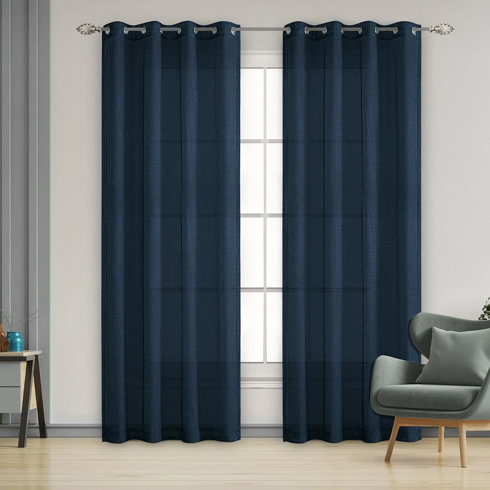 Trinity Semi Sheer Grommet Curtain