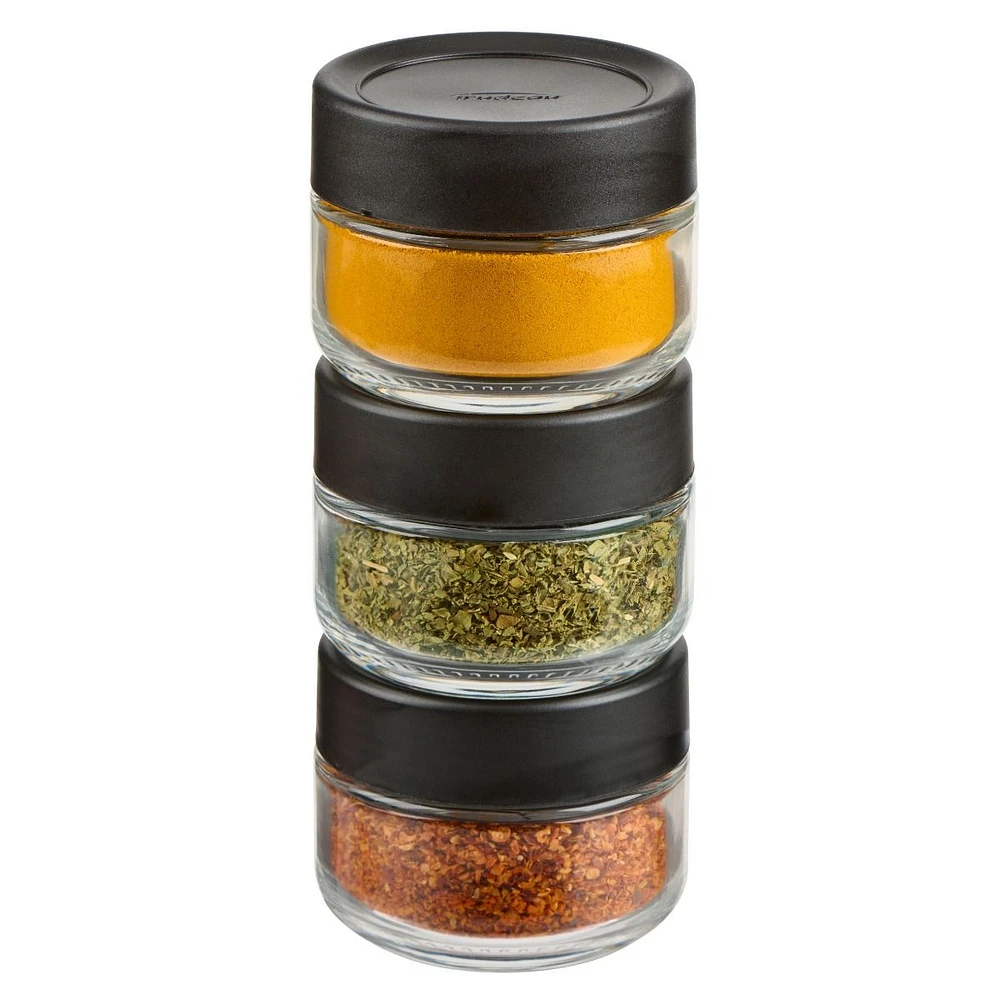 Trudeau Set of 12 Small Stacking Jars 