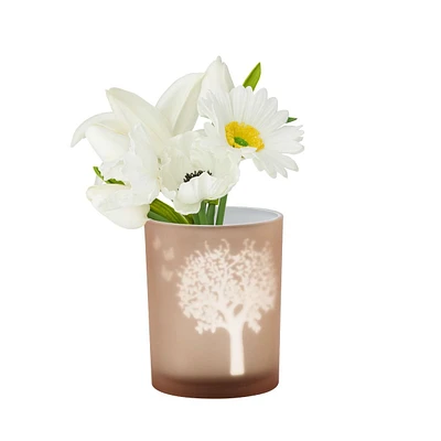 Butterfly Tree Silhyouette Hurricane Vase by Torre & Tagus