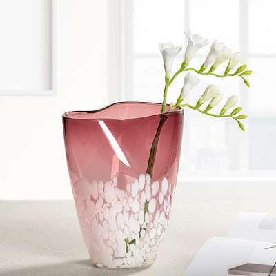 Vase en verre « Surf Wave » mauve par Torre & Tagus