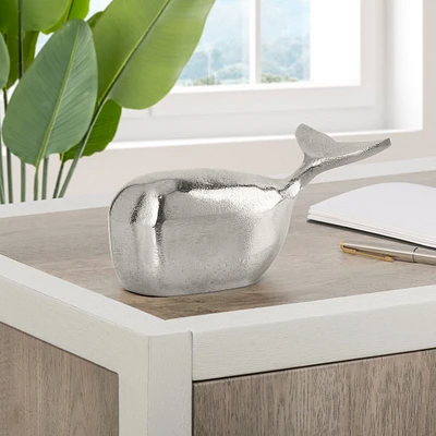 Whale Aluminum Decor Sculpture by Torre & Tagus