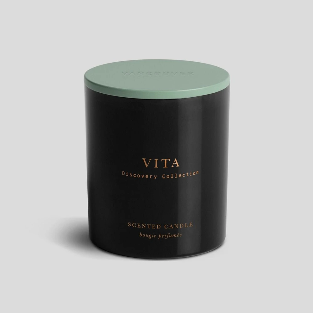 Vita 5 oz Candle in Jar with Lid - Votive Green