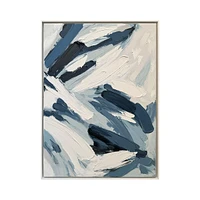 Veil White and Blue Abstract Painting