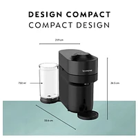 Nespresso® Vertuo POP+  Espresso & Coffee Capsule Machine by De'Longhi - Liquorice Black