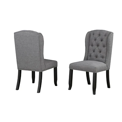 Set of 2 Memphis Dining Chair - Grey