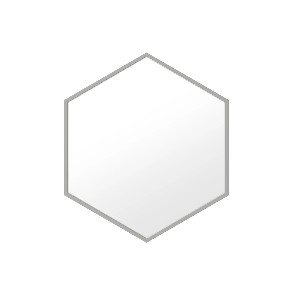 Astra miroir à cadre métallique hexagonal