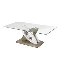 Table basse « Toscane » - Blanc/noyer