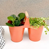 Terra Double Bucket Planter - 9.5"