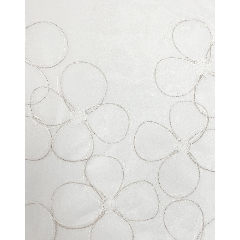 Brooke Sheer Embroidered Grommet Curtain