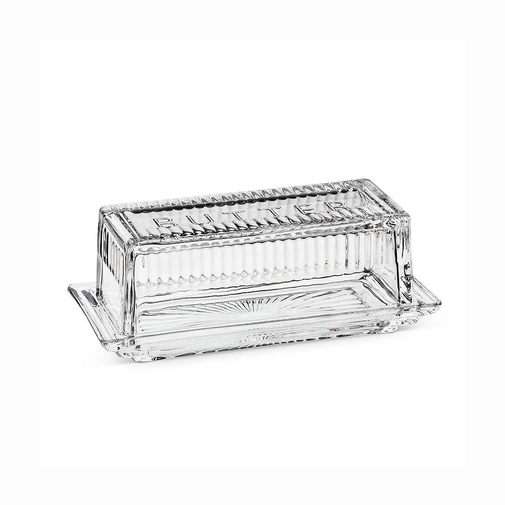 Glass Butter Dish with Cover