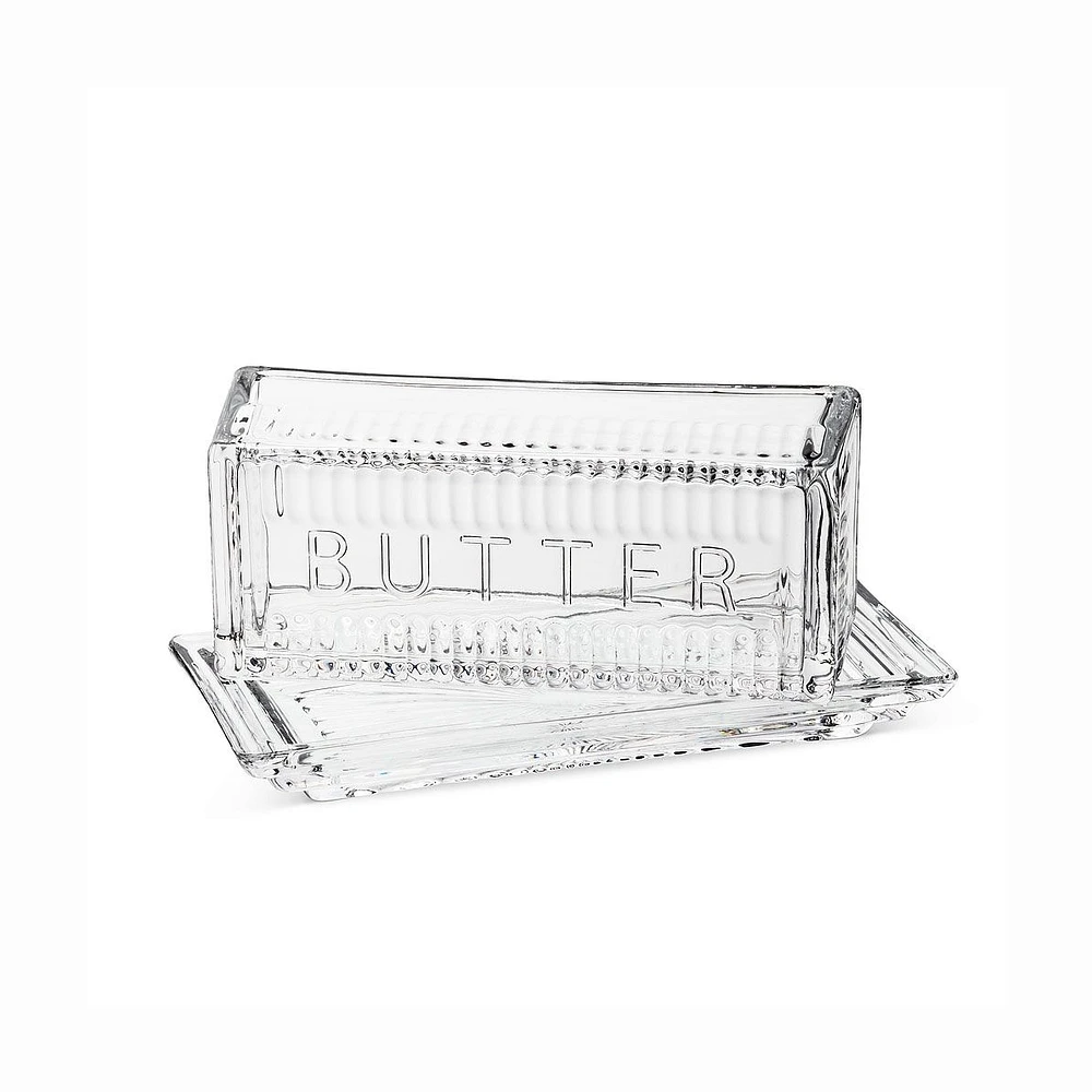 Glass Butter Dish with Cover