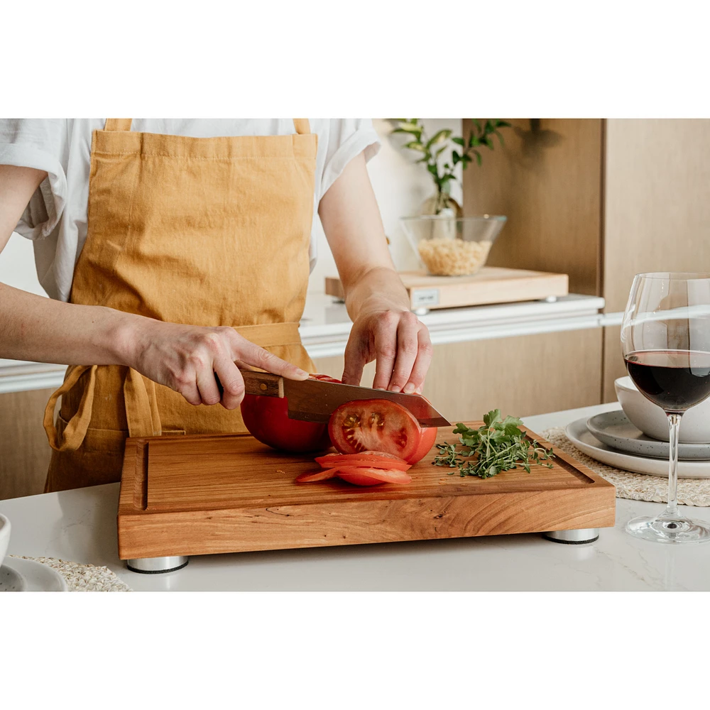 Cherry Cutting Board with Stabilizers