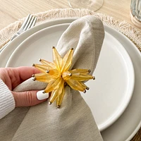 Starburst Bead Napkin Ring - Gold 