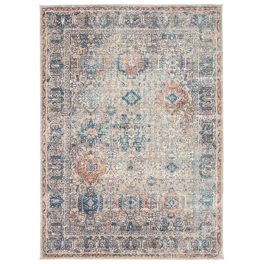 Serenity Blue, Grey Rug