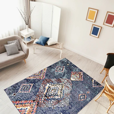 Casablanca Mosaique Blue, Multi Color Rug