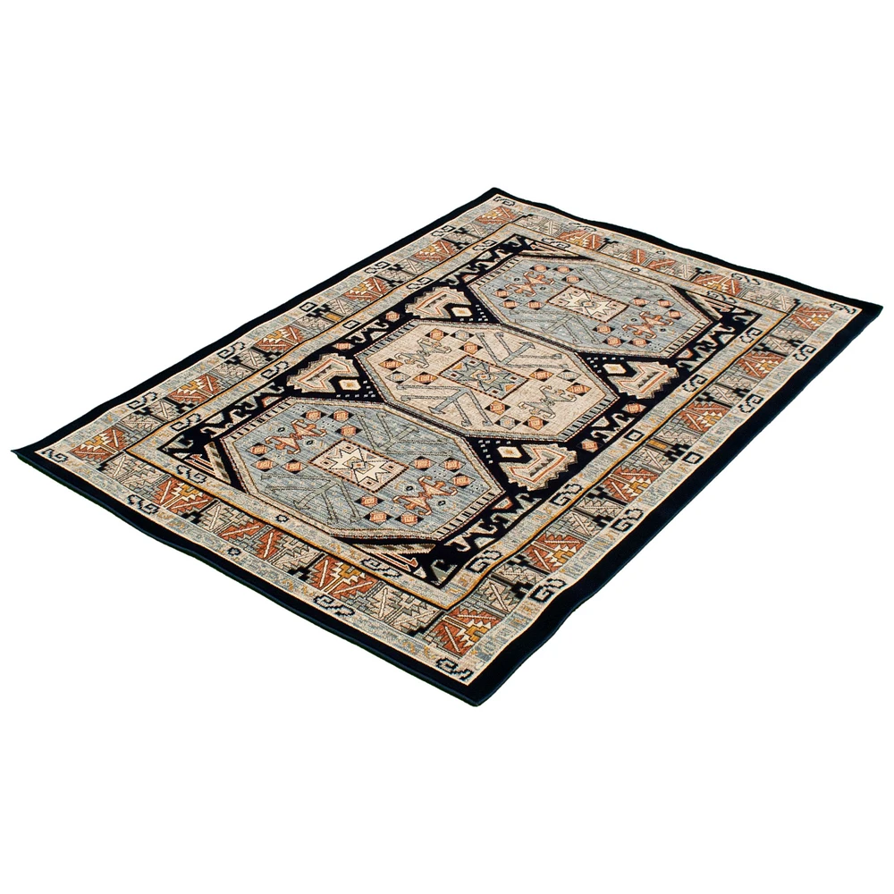 Tapis Shiraz bleu foncé, clair