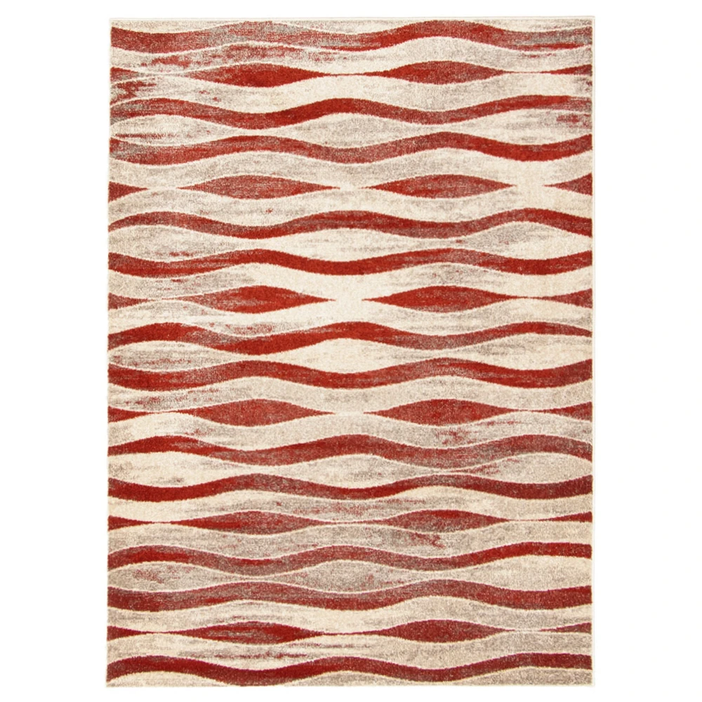 Mandalay Ivory/Red Rug