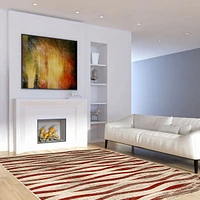 Mandalay Ivory/Red Rug