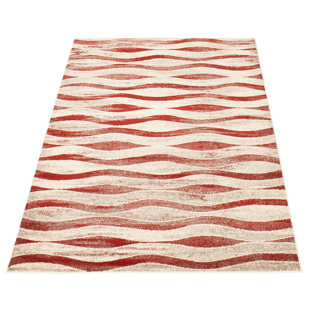 Tapis Mandalay ivoire/rouge