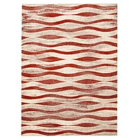 Tapis Mandalay ivoire/rouge