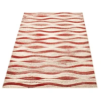 Tapis Mandalay ivoire/rouge