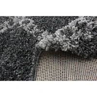 Tapis à poils longs Selene Stark gris foncé