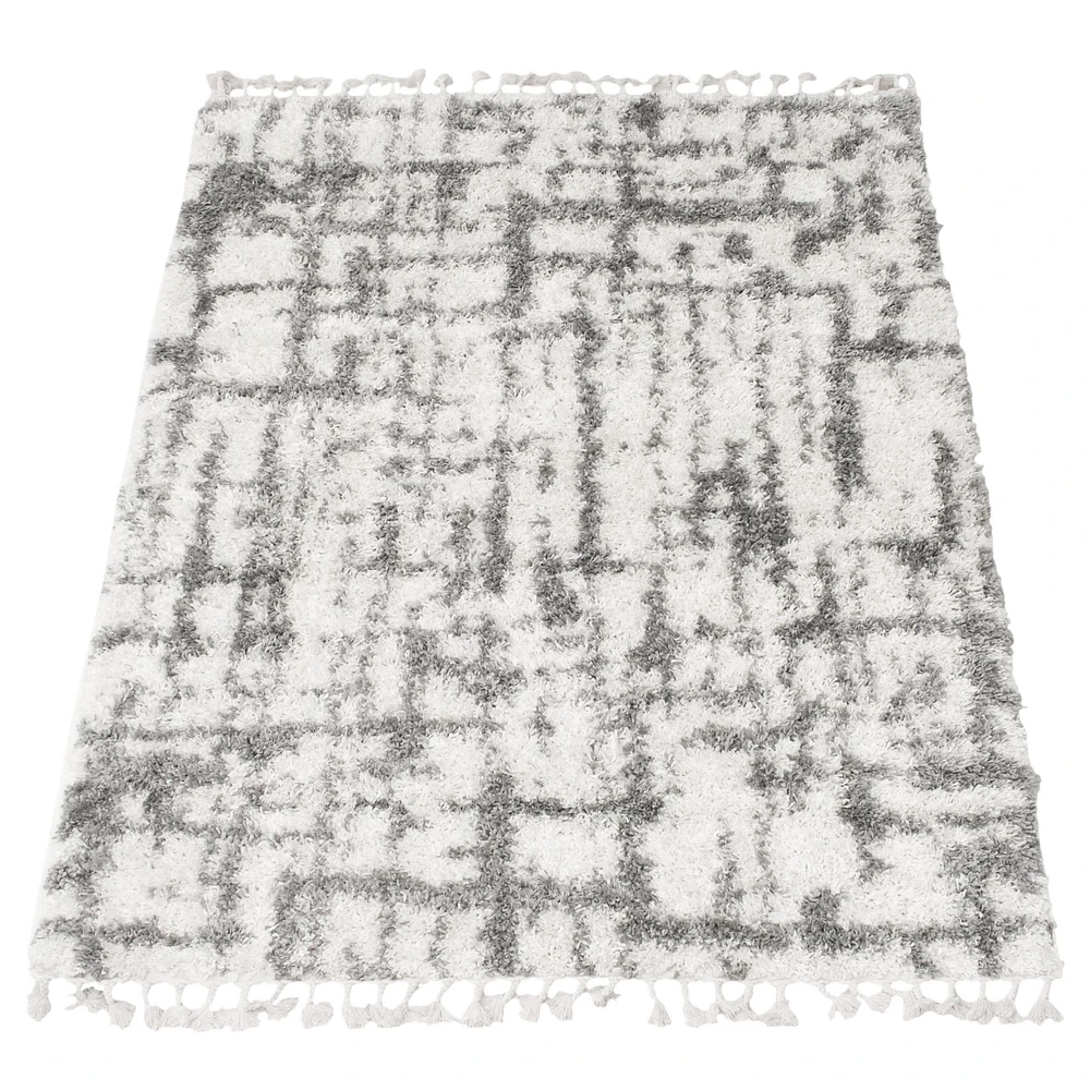 Tapis à poils longs Selene Urban crème, gris clair