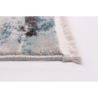 Delphine Blue, Ivory Rug