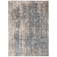 Tapis Luna bleu, gris