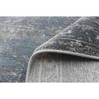 Luna Blue, Grey Rug