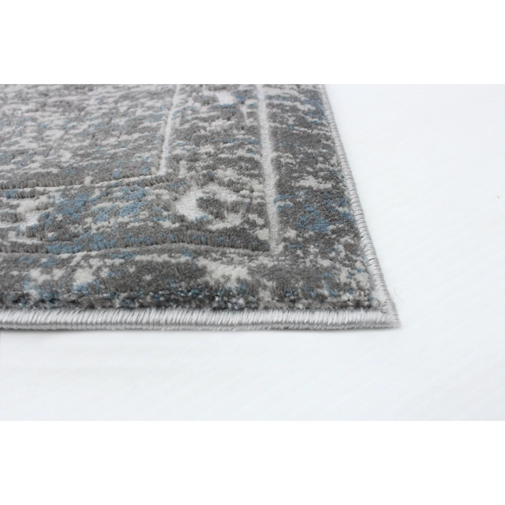 Luna Blue, Grey Rug