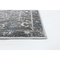 Tapis Luna bleu, gris