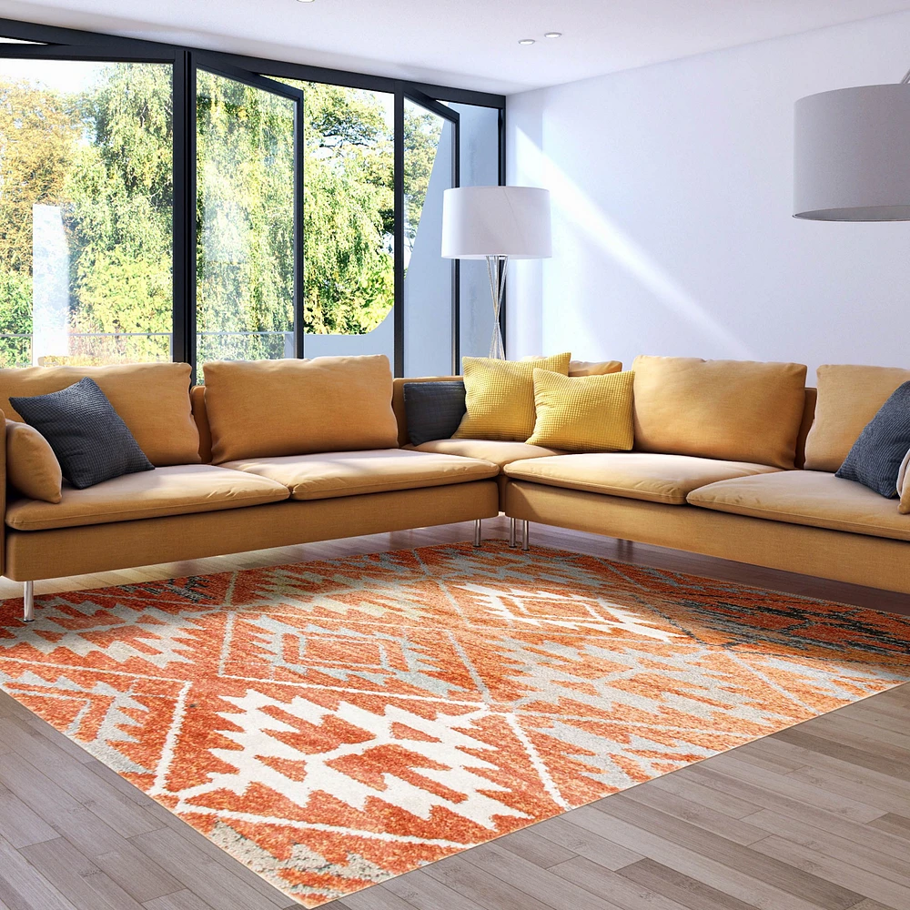 Adele orange Rug