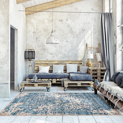 Tapis Linus bleu
