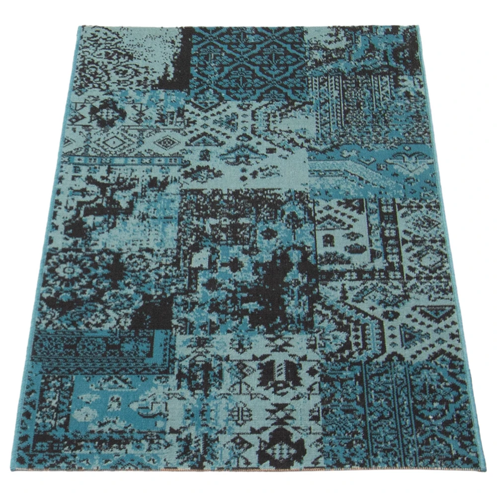 Patchwork Blue Rug