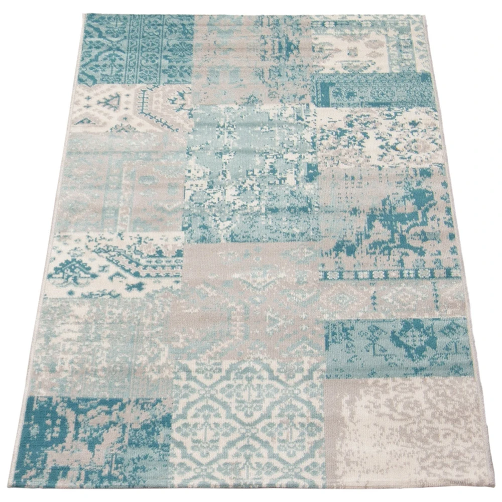 Patchwork Green Rug