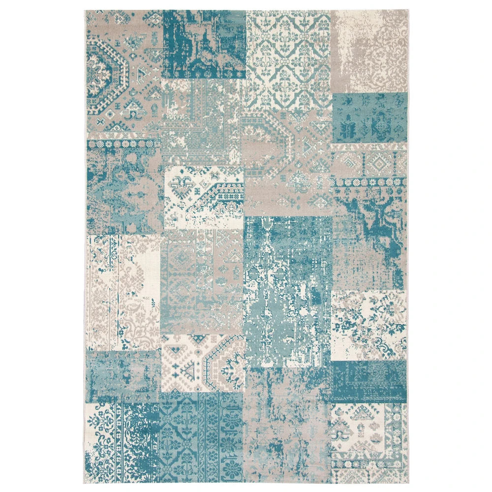 Patchwork Green Rug