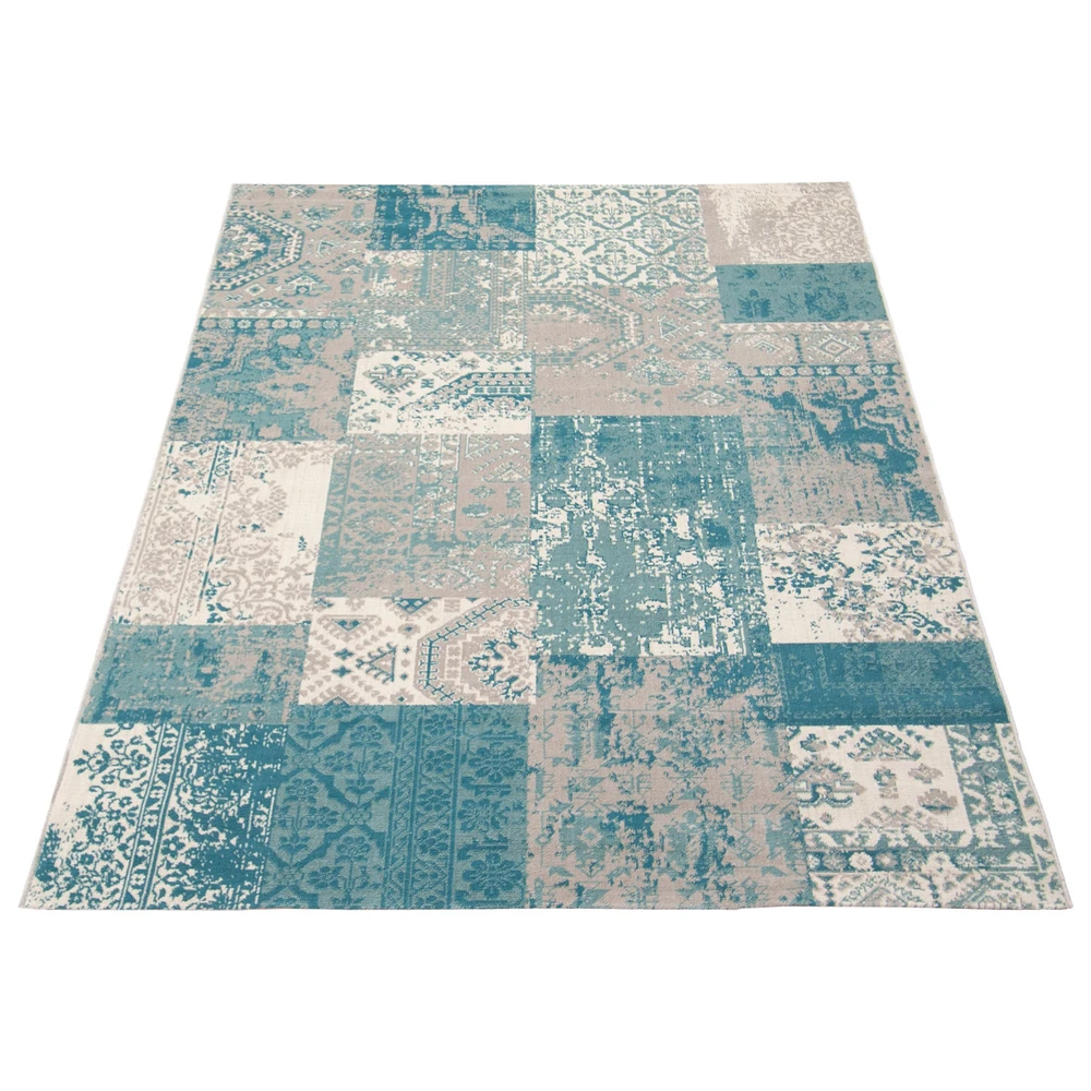 Patchwork Green Rug