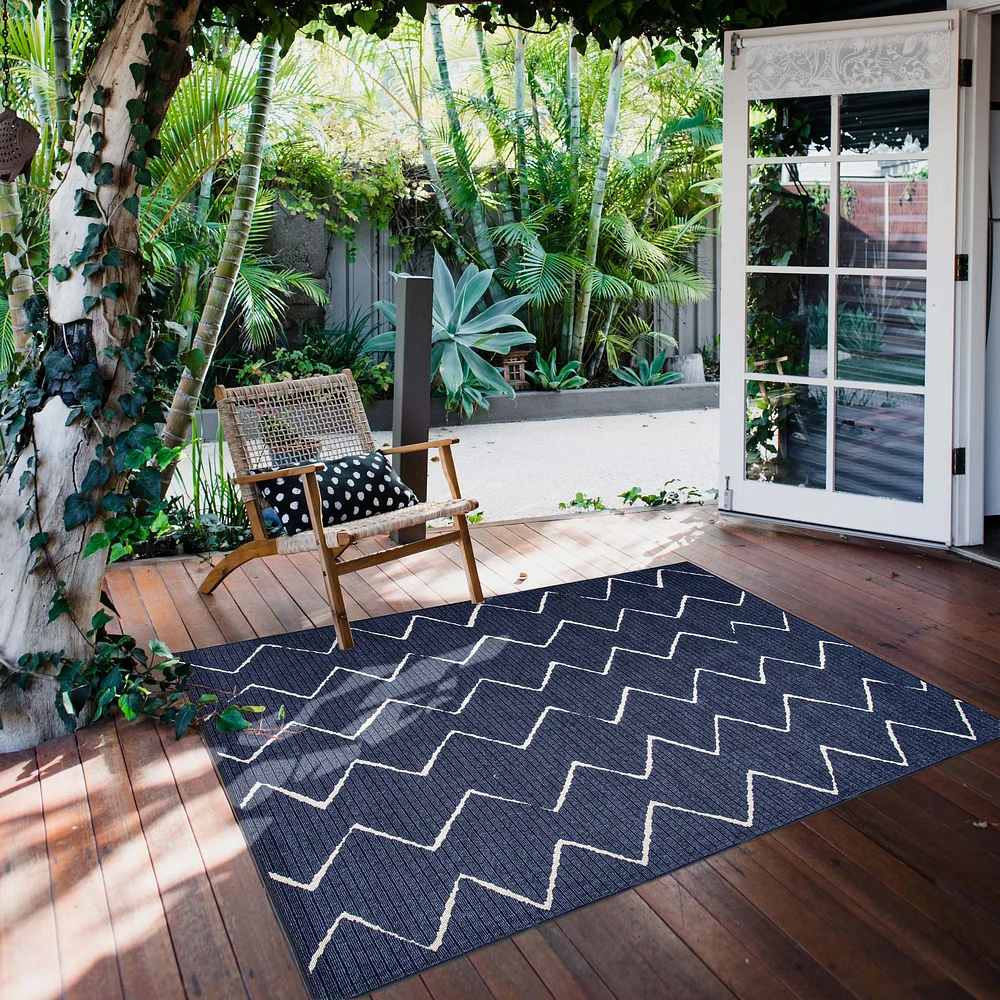 Tapis Intérieur/Extérieur Marlene bleu