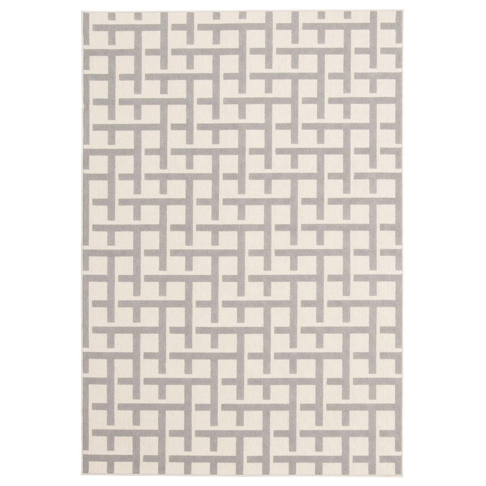 Tapis Intérieur/Extérieur Crete gris clair