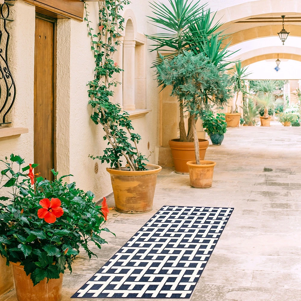 Crete Indoor/Outdoor Blue Rug