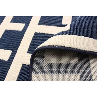 Tapis Intérieur/Extérieur Crete bleu