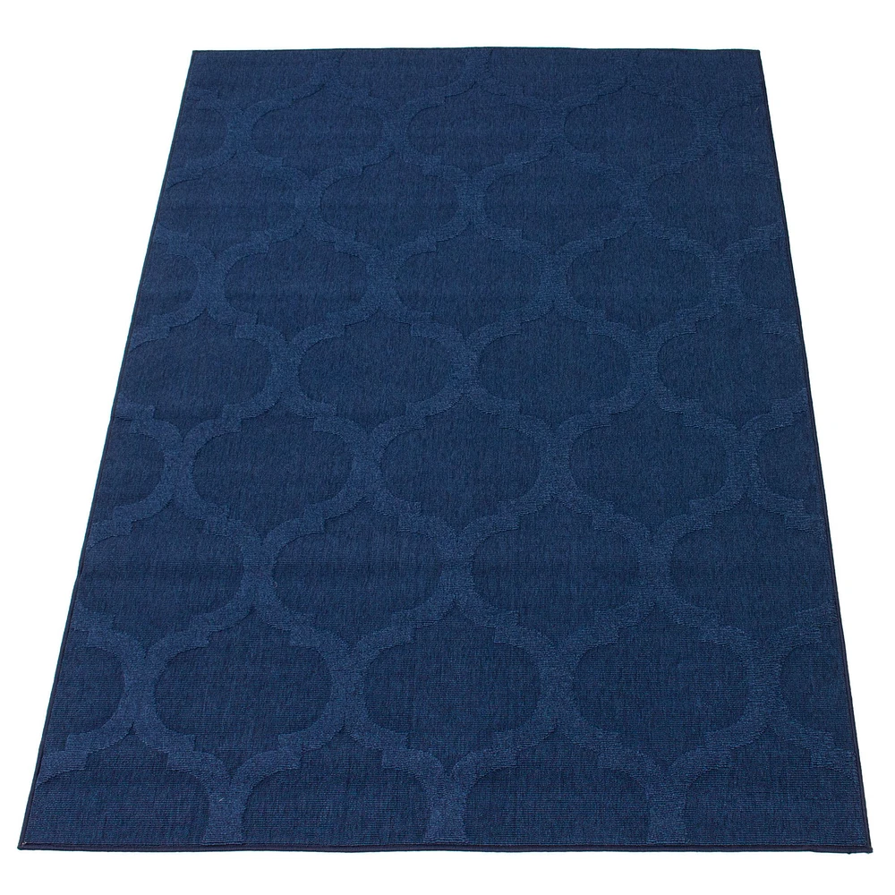 Tapis Intérieur/Extérieur Corfu bleu