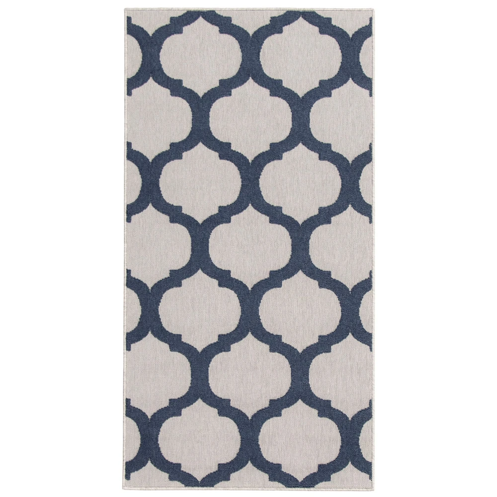 Corfu Indoor/Outdoor Grey, Navy Rug