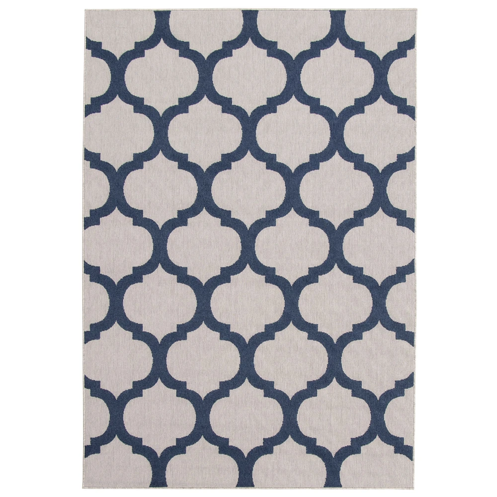 Corfu Indoor/Outdoor Grey, Navy Rug